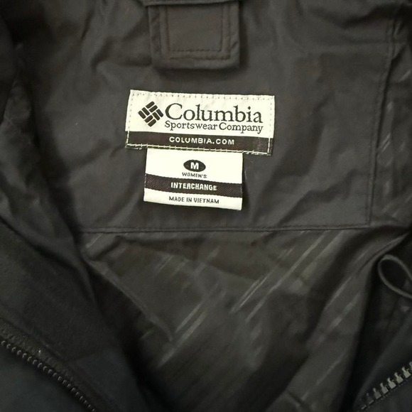 Columbia Women's Interchange Jacket M Black Gray‎ White Outdoors Active - Picture 2 of 4